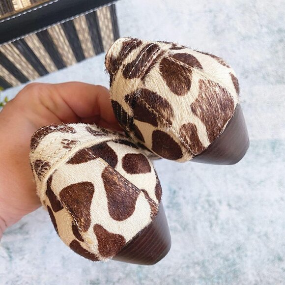 ALDO Comfortable Wedge Shoes Leather Animal Fur Casual Peep Toe Women's SZ 6.5 - Picture 9 of 11